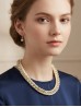 VELVET RHINESTONE NECKLACE EARRING SET